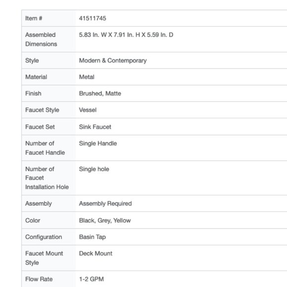 Bathroom sink faucet- single handle, brushed gold-new in box-Clihome - Picture 12 of 15